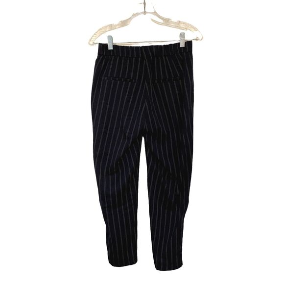 ZARA Trafaluc Collection XS Pants Mid Rise Pull On Navy White Gray Side Stripe - Picture 2 of 7